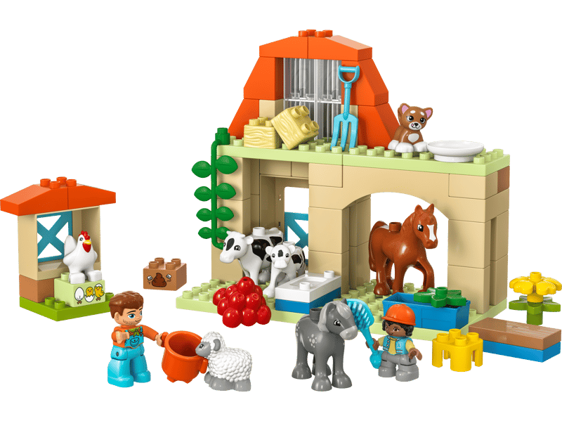 LEGO Dieren verzorgen op de boerderij