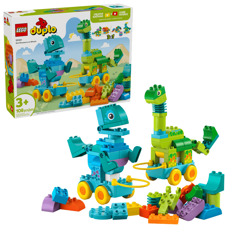 3-in-1 dinosaurussen op wielen - 2