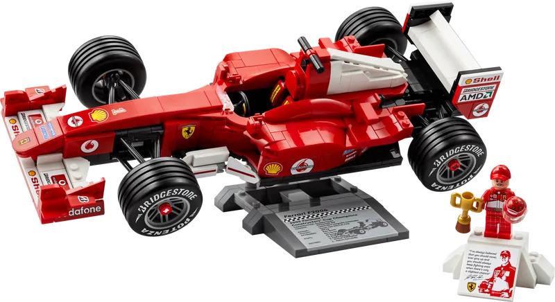 LEGO Ferrari F2004 en Michael Schumacher
