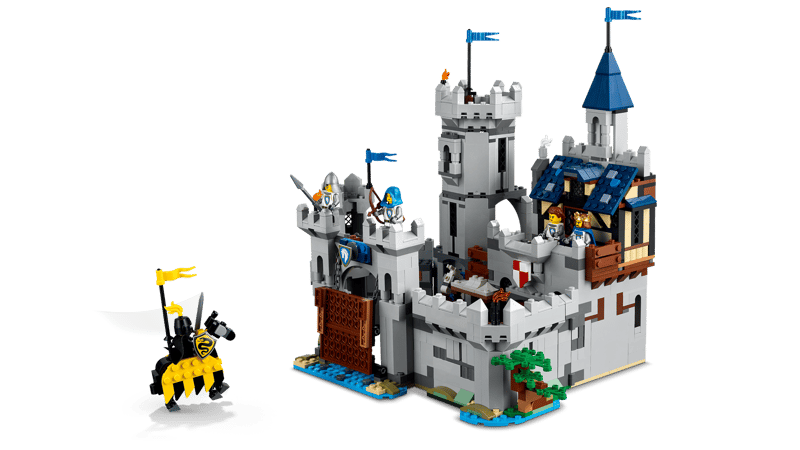 Middeleeuws kasteel met ridders te paard - 4