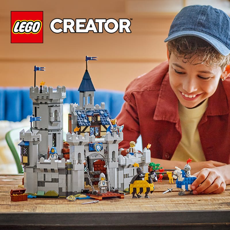 Middeleeuws kasteel met ridders te paard - 9