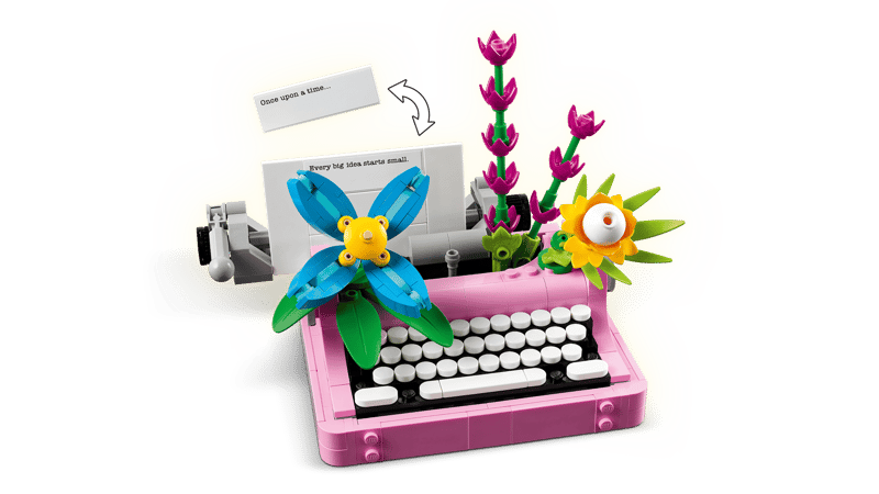 Typemachine met bloemen - 5