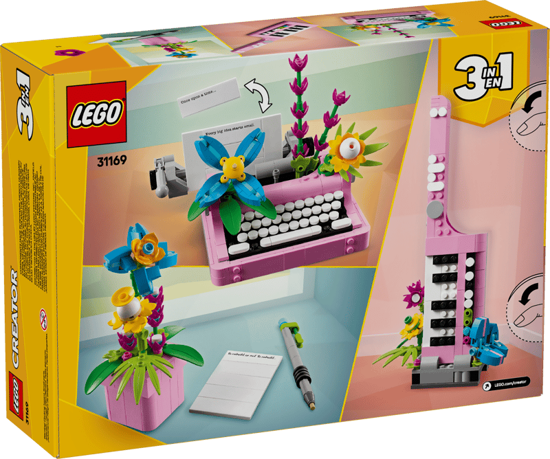 Typemachine met bloemen - 6