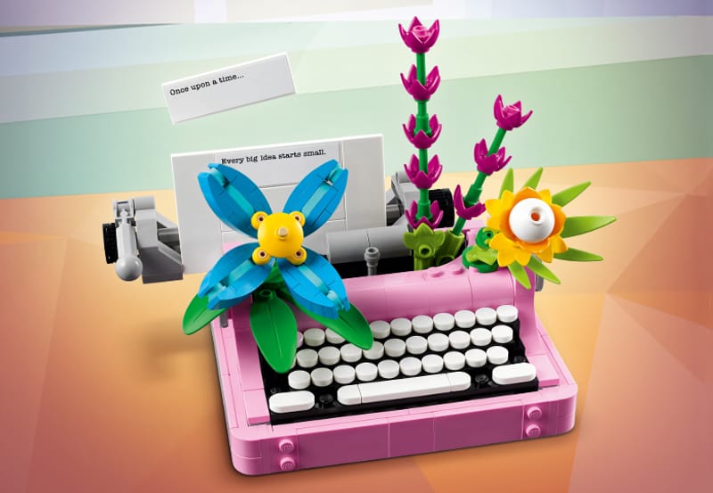 Typemachine met bloemen - 7