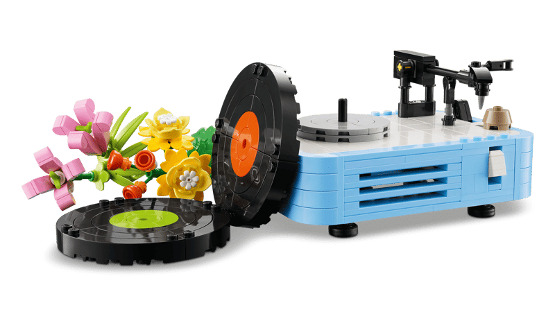 Platenspeler met bloemen - 5