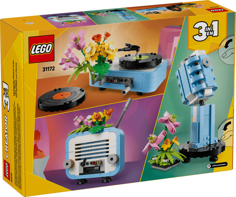 Platenspeler met bloemen - 6