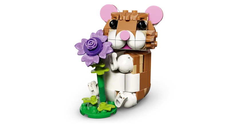 Schattige hamster met bloem - 6