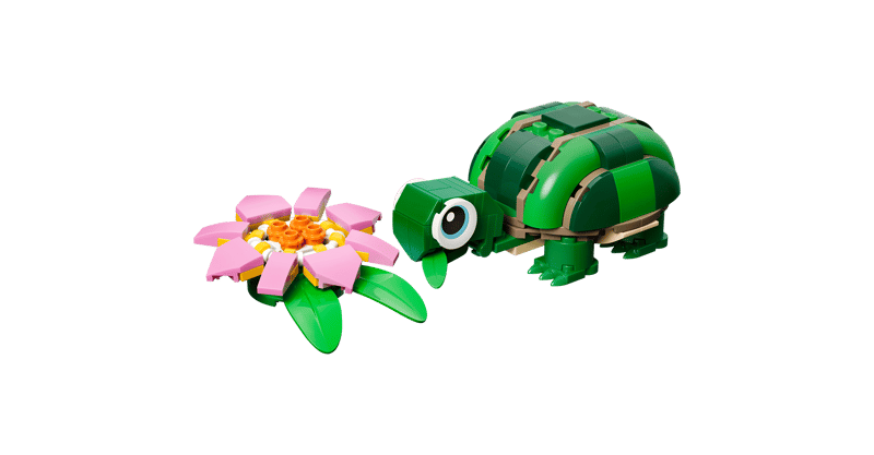 LEGO Schildpad met waterlelie