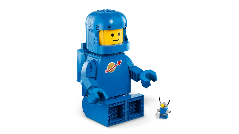 Grote blauwe minifiguur van een astronau - 3