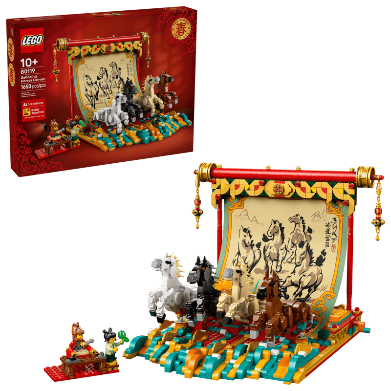 Display met galopperende paarden - 2